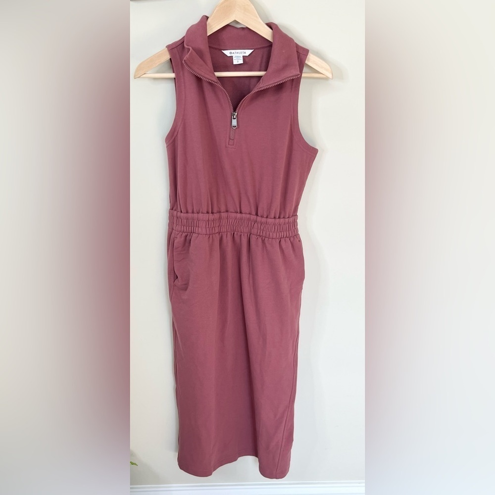 Athleta Retroterry Dress Rosewood Size Small